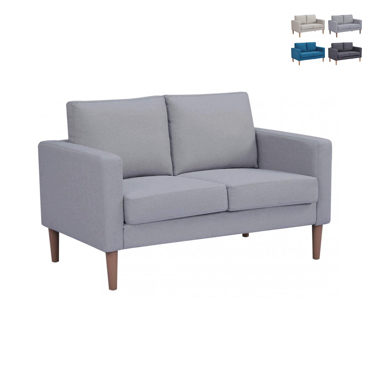 Moderner 2-Sitzer Sofa aus Baumwolle 137x73x82cm Ramsey