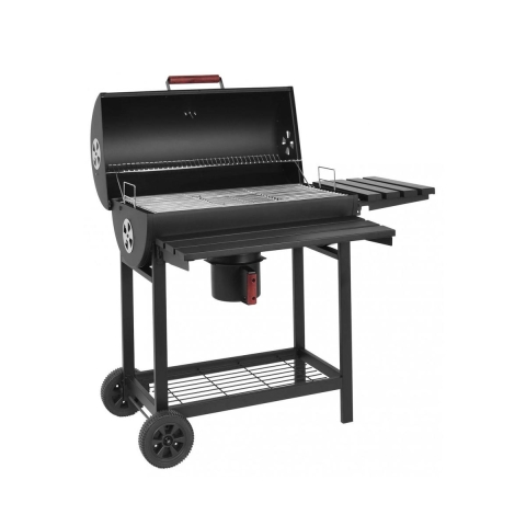 Holzkohlegrill aus Stahl mit Rädern, Deckel und 2 Grillrosten Tennessee Aktion