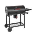 Holzkohlegrill aus Stahl mit Rädern, Deckel und 2 Grillrosten Tennessee Sales