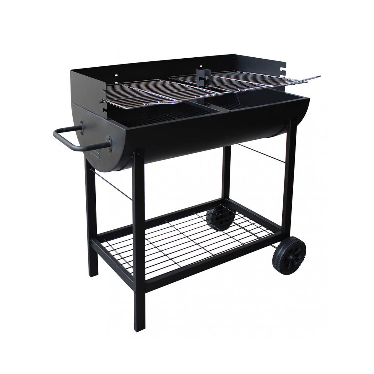 Holzkohlegrill mit Rädern und 2 verstellbaren Grillrosten Wisconsin