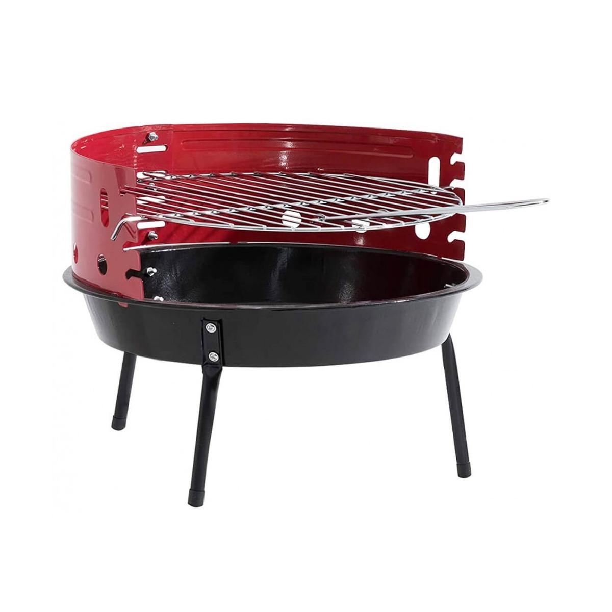 Runder Kohlegrill tragbar Ø36cm Camping-Grill