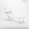 Professionelle Sonnenliege Aluminium Italia 