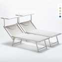 2er Set Sonnenliegen aus Aluminium Professionell für Strand und Meer Italia Katalog