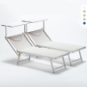 2er Set Sonnenliegen aus Aluminium Professionell für Strand und Meer Italia Katalog