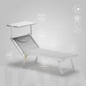 4er Set Sonnenliegen Luxus Italienischen Strandliegen mit Dach Italia Katalog