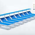 20er Set Sonnenliegen Aluminium mit Dach Italia Aktion