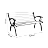Gartenbank aus Holz und Gusseisen 2-Sitzer Real Angebot