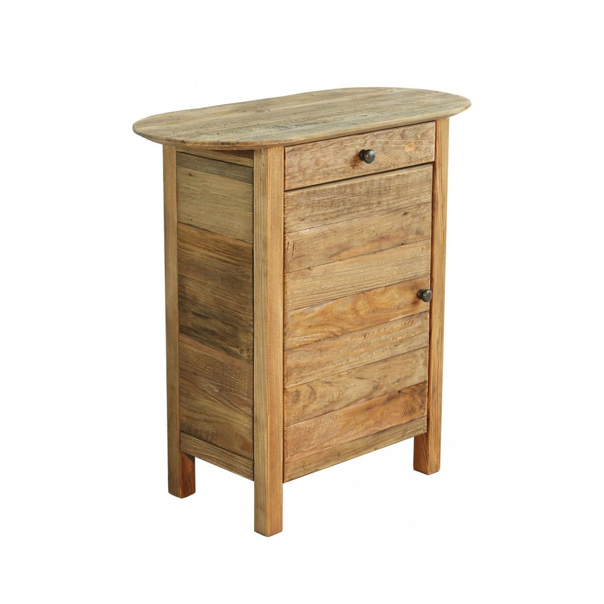 Holz-Nachttisch mit Tür und Schublade Farran