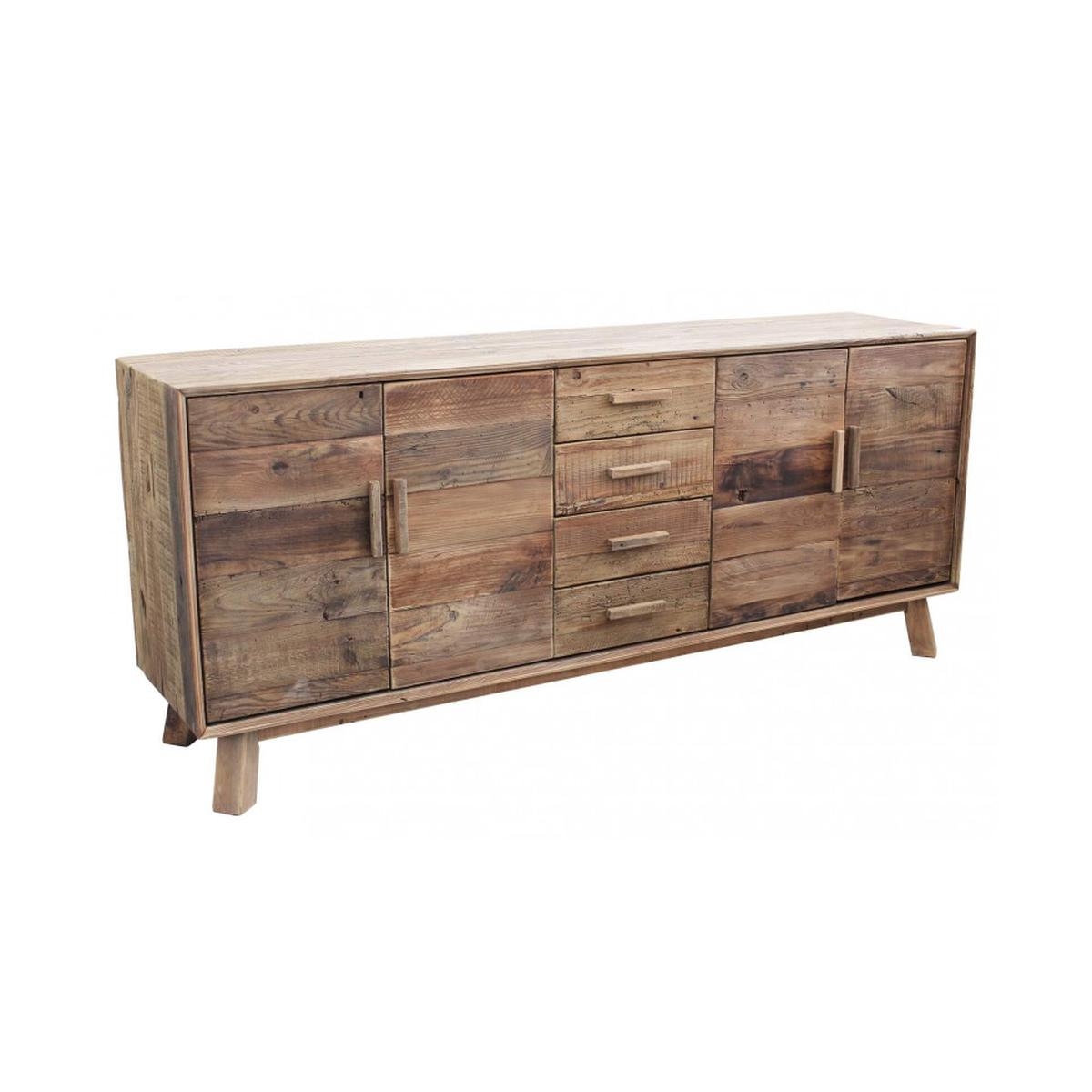 Sideboard aus recyceltem Kiefernholz mit 4 Schubladen Heron