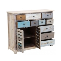 Shabby-Chic Kommode in Holz Multicolor Greg Verkauf