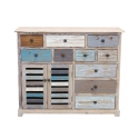 Shabby-Chic Kommode in Holz Multicolor Greg Angebot