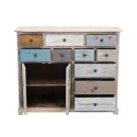 Shabby-Chic Kommode in Holz Multicolor Greg Sales