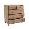 Farley Kommode aus naturbelassenem Holz für das Schlafzimmer mit 5 Schubladen Verkauf