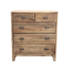 Farley Kommode aus naturbelassenem Holz für das Schlafzimmer mit 5 Schubladen Angebot