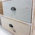Bunte Holzkommode mit 8 Schubladen, Shabby Chic, Modell Donald Auswahl