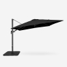 Gartenschirm mit verstellbarem Arm aus Aluminium mit dezentraler Stange 3x3 Vienna Noir