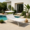 Strand Sonnenliege aus Aluminium Grande Italia XL professionell 