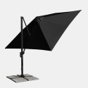 Gartenschirm mit verstellbarem Arm aus Aluminium mit dezentraler Stange 3x3m Paradise Noir Katalog