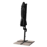 Gartenschirm mit verstellbarem Arm aus Aluminium mit dezentraler Stange 3x3m Paradise Noir 