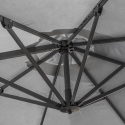 Gartenschirm mit verstellbarem Arm aus Aluminium mit dezentraler Stange 3x3m Paradise Noir 