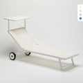Sonnenliege Strandliege aus Aluminium mit Rollen für Garten Swimmingpool Alabama Aktion