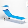 Sonnenliege Strandliege aus Aluminium mit Rollen für Garten Swimmingpool Alabama Sales