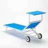 Sonnenliege Strandliege aus Aluminium mit Rollen für Garten Swimmingpool Alabama 