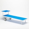 Sonnenliege Strandliege aus Aluminium mit Rollen für Garten Swimmingpool Alabama 