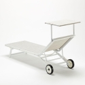 20 Sonnenliegen Strandliege aus Aluminium mit Rollen für Garten Swimmingpool Alabama 