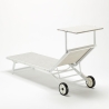 20 Sonnenliegen Strandliege aus Aluminium mit Rollen für Garten Swimmingpool Alabama 