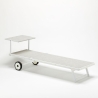 20 Sonnenliegen Strandliege aus Aluminium mit Rollen für Garten Swimmingpool Alabama 