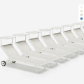 20 Sonnenliegen Strandliege aus Aluminium mit Rollen für Garten Swimmingpool Alabama Aktion