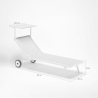 20 Sonnenliegen Strandliege aus Aluminium mit Rollen für Garten Swimmingpool Alabama 
