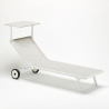 20 Sonnenliegen Strandliege aus Aluminium mit Rollen für Garten Swimmingpool Alabama 