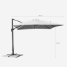 Ampelschirm 3x3 Quadratisch Pendelschirm Garten Café Alu Paradise 