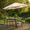 Ampelschirm 3m Pendelschirm Garten Café Alu Paradise
