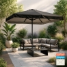 3x2m rechteckiger Aluminium-Gartenschirm mit Mittelstange Eden Noir Aktion