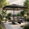 3x2m rechteckiger Aluminium-Gartenschirm mit Mittelstange Eden Noir Sales