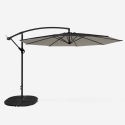 Gartenschirm 3 Meter exzentrisch Aluminium achteckig Bar Hotel Fan Noir Maße