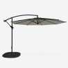 Gartenschirm 3 Meter exzentrisch Aluminium achteckig Bar Hotel Fan Noir Maße
