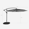 Gartenschirm 3 Meter exzentrisch Aluminium achteckig Bar Hotel Fan Noir Kauf