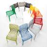22er Set Gruvyer Grand Soleil Stapelbare Stühle für Bars und Restaurants 
