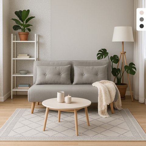 2-Sitzer Schlafsofa skandinavischer Stil aus Stoff Elettra Aktion