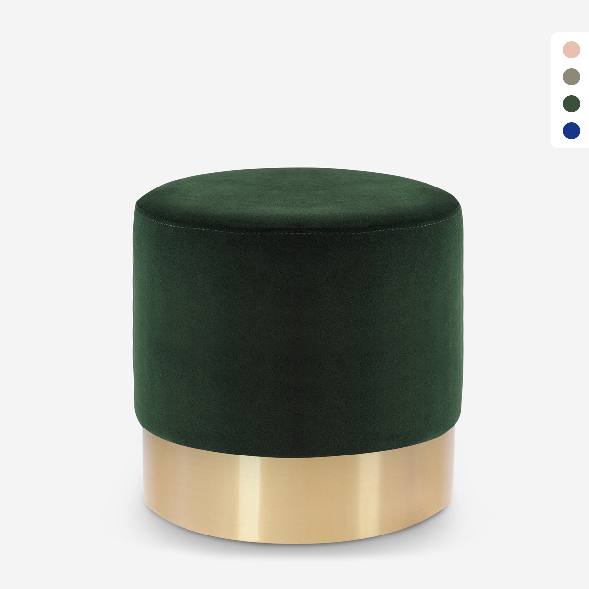Niedriger runder gepolsterter Samt Hocker Pouf Design Rossetto Aktion
