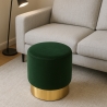 Niedriger runder gepolsterter Samt Hocker Pouf Design Rossetto Sales