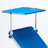 2er Set Aluminium Sonnenliegen mit Sonnendach Nettuno 
