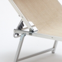 4er Set Nettuno Aluminium Sonnenliegen mit verstellbarem Sonnendach 
