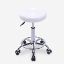 Hocker Rollhocker  mit Kunstleder Sitz und Rädern für Büro Kosmetikerin Nabu Preis