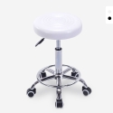 Hocker Rollhocker  mit Kunstleder Sitz und Rädern für Büro Kosmetikerin Nabu Aktion