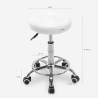 Hocker Rollhocker  mit Kunstleder Sitz und Rädern für Büro Kosmetikerin Nabu 